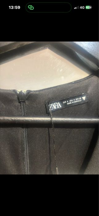 Vestido Zara Negro Talla s