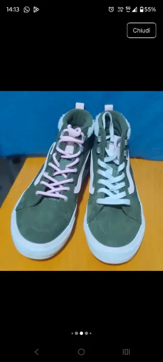 Vans Sk8-Hi verdi e rosa