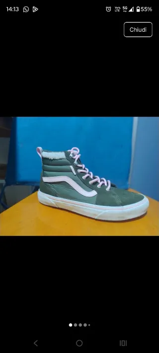 Vans Sk8-Hi verdi e rosa