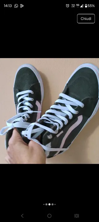 Vans Sk8-Hi verdi e rosa