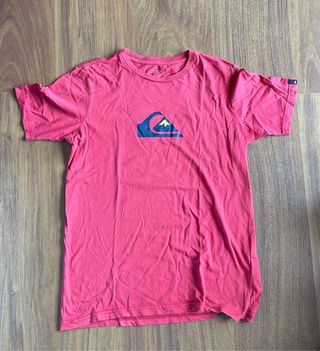 Camiseta Quiksilver Roja Algodón Talla:14 años