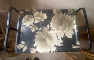 Mesa auxiliar camarera extensible floral
