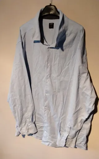 Camisa manga larga celeste GIAM Talla 4XL