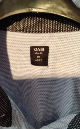 Camisa manga larga celeste GIAM Talla 4XL