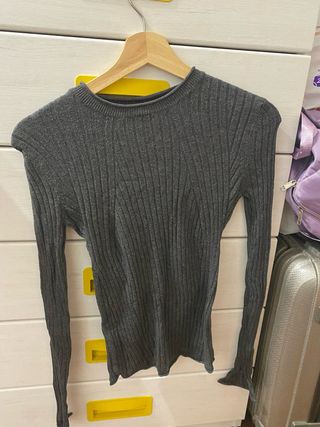 Jersey gris de canalé