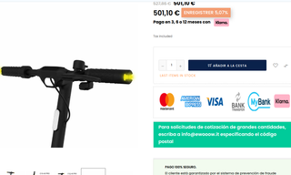 Patinete Eléctrico Wispeed C10-55 MAX nuevo