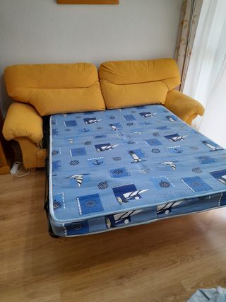 Sofá Cama 3 Plazas Naranja