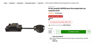 Kit conexión INSPIRE foco empotrado