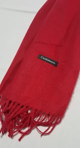 Sciarpa in cashmere rosso vino