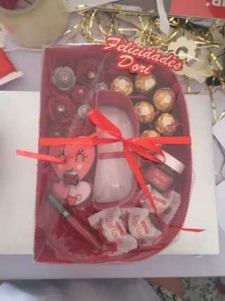 Caja regalo San Valentín: peluche, foto y llaveros