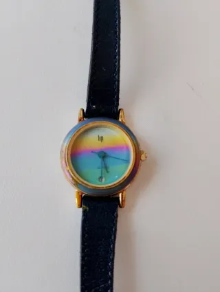 Orologio Lip donna oro e arcobaleno