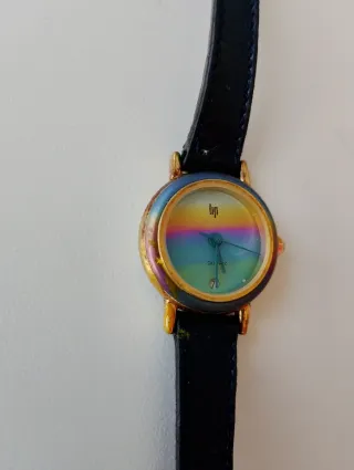 Orologio Lip donna oro e arcobaleno