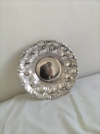 Vajilla antigua fuente servir plata alpaca vintage