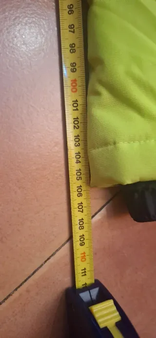 Pantalón de esquí verde neón con tirantes