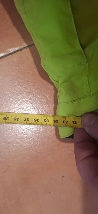 Pantalón de esquí verde neón con tirantes