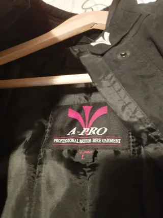 Chaqueta de moto A-PRO negra talla L