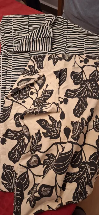 REGALO - Fundas de tela beige y negro