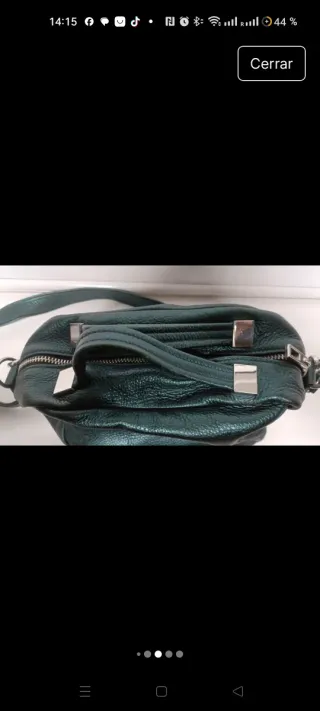 Bolso Bimba y Lola cuero verde original