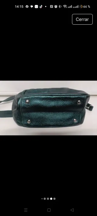 Bolso Bimba y Lola cuero verde original