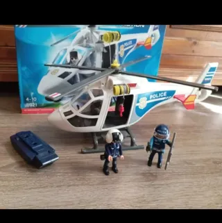 Lote Policía Comisaria, helicóptero... Playmobil