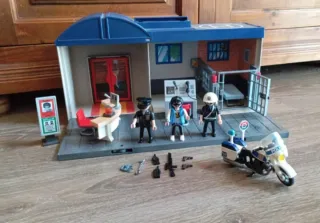 Lote Policía Comisaria, helicóptero... Playmobil