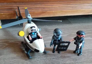 Lote Policía Comisaria, helicóptero... Playmobil