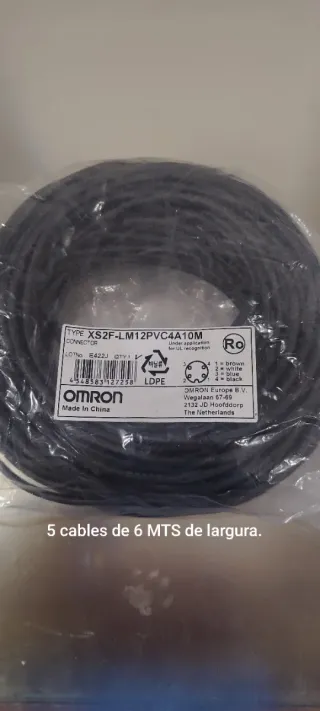 Cable Omron XS2F-LM12PVC4A10M  5 mangueras x 6 MTR