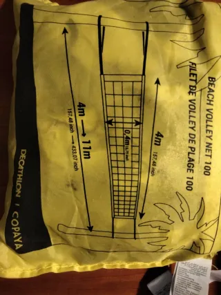 Red de Voleibol Playa Portátil Decathlon.