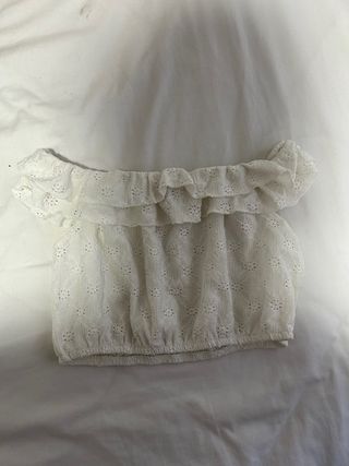 Top Bershka blanco talla S