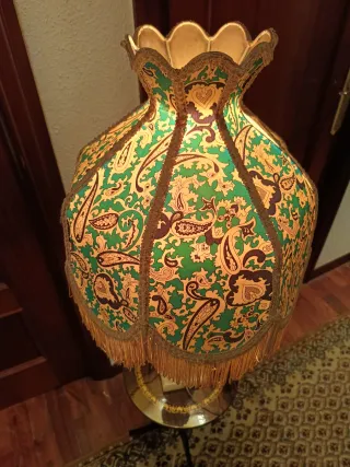 Lámpara de pie mármol y tela