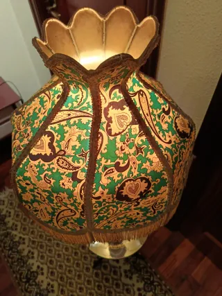 Lámpara de pie mármol y tela