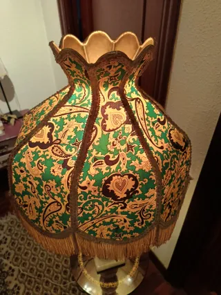 Lámpara de pie mármol y tela