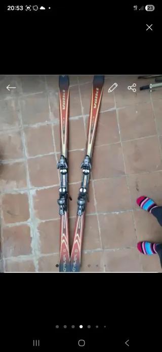 Esquís Volkl 180cm Fijaciones Salomon S8