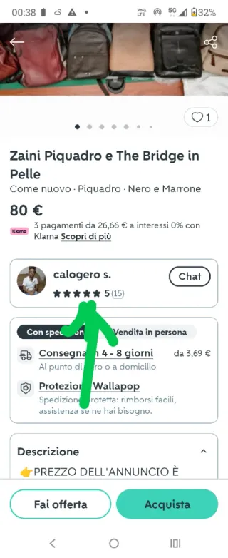 Zaini piquadro e the bridge in pelle