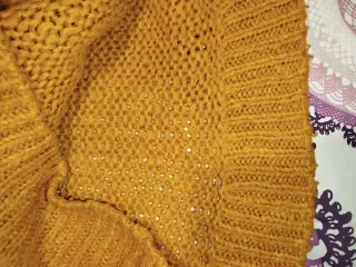 Jersey cuello alto mujer naranja