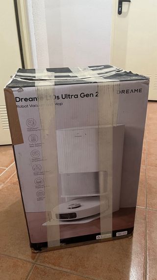 Robot aspirador friega aspira base automática