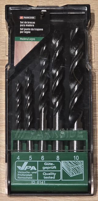 Brocas madera Parkside 4–10 mm NUEVAS