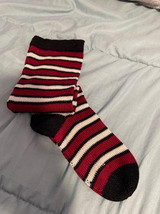 Calcetines Fallero Niño Rayas Rojo/Negro