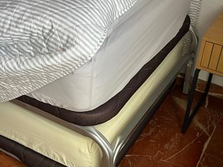 Cama nido tapizada 90x190 con colchones.