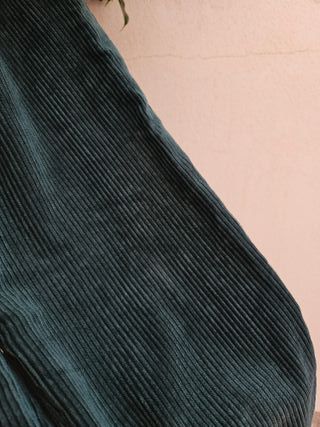 Pantalones pana verde Topshop