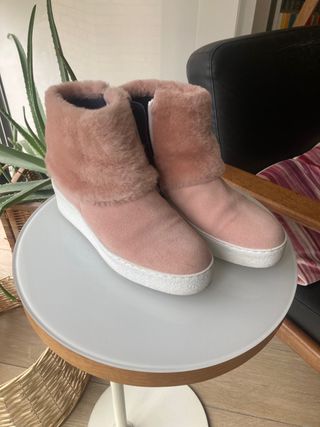 Botines rosas calentitos