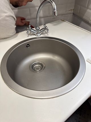 Fregadero redondo de metal 45 ø De leroy merlin