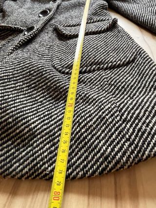 Abrigo Pata de Gallo Negro y Blanco.