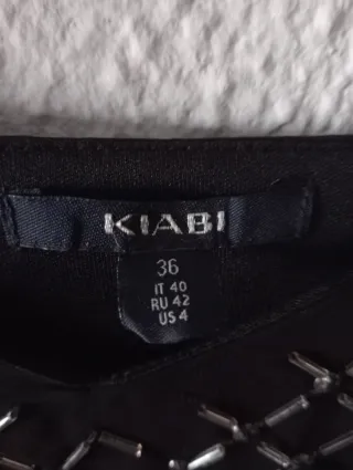 Vestido corto negro plateado talla 36