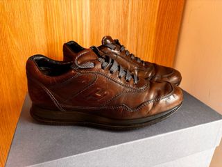 Hogan Sneakers Uomo Marrone Pelle