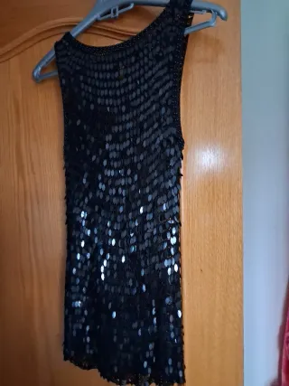 Top lentejuelas negro