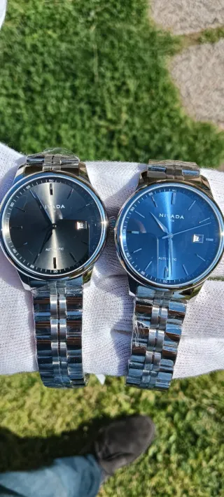 Orologio Nivada 1926 Automatico Datario Blu e grig