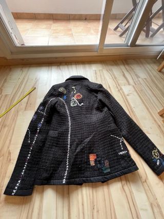 Abrigo Desigual Mujer Marrón Multicolor.