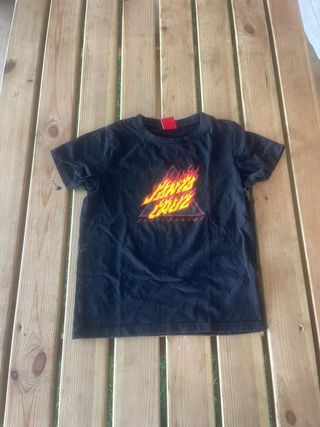T-shirt Santa Cruz bambino nera
