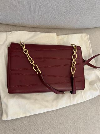Borsa Ferragamo Vintage Pelle Rossa Burgundy